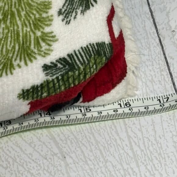 White Pillow with Red Vintage Truck and Christmas Trees - Picture 5 of 10